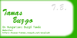tamas buzgo business card